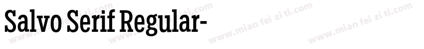Salvo Serif Regular字体转换